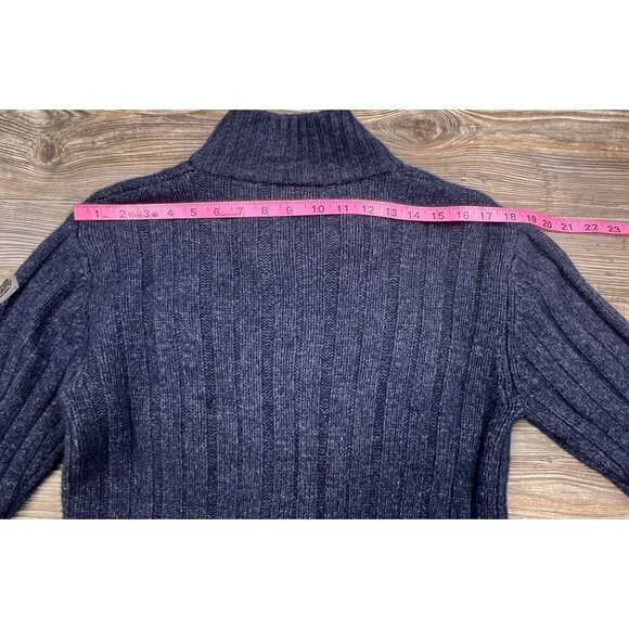 Merrell Sweater Men’s L Wool Blend Ribbed Full Zip Chunky Knit Cabincore Urban - Picture 11 of 14